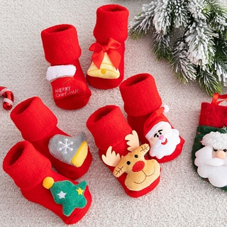 Kids Children's Socks for Girls Boys Thicken Print Cotton Toddlers Baby Christmas Socks for Newborns