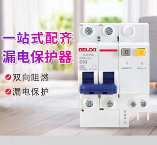 DELIXI HDBE-63LE 2P Leakage Circuit Breaker Air Switch with Leakage Protector 10A/16A/20A/25A/32A/40A/63A