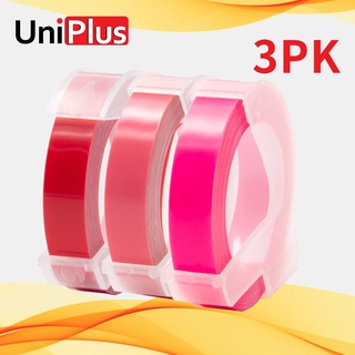 3PK 3D Label Tape Fit Dymo Label Maker Pink Red Tape Embossing 3D for Motex E101 E202 E404 1610 1296