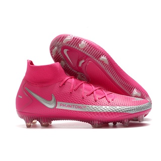 ☏♤Nike Phantom GT Pink High/Low Top Waterproof Full Knit Original FG Football Shoes Nike Phantom GT
