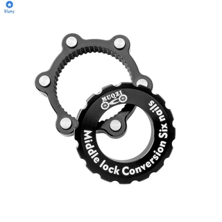 【COD】 Center Lock Turn Six Nail Disc Conversion Seat Hub Center Lock Disc Brake Rotor Mountain Bike 【Bluey】