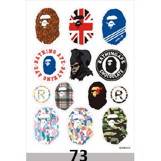 bape rock and roll stickers travel case guitar stickers waterproof Trolley Case stickers
