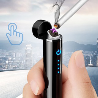 MINI Dual Arc Lighter Rechargeable Zippo Style Windproof Plasma Arc Electronic Electric Lighter