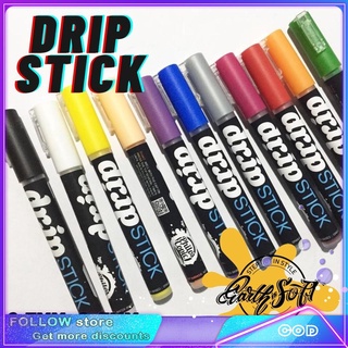 DRIPSTICK PAINT MARKER - BY PHILOSCOPIC - SNEAKER CUSTOMIZATION - EARTH IS SOFTwhite shoes