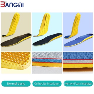 ✉▼❖3ANGNI 3 Pair Insoles Sole Orthopedic Memory Foam Sport Arch Support Soft Pad Insert Woman Men Fo