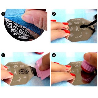10pcs/set Nail Makeup Tools Nail Art Stencil Scraper Kit (6)