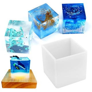 New Silicone Pendant Mold Jewelry Making Cube Resin Casting Mould DIY Craft Tool