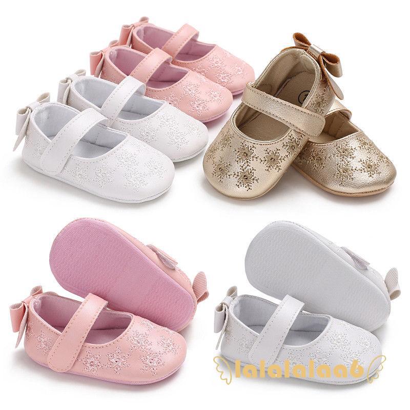 LA6-Baby Newborn Toddler Girl Crib Shoes Pram Soft Sole (9)
