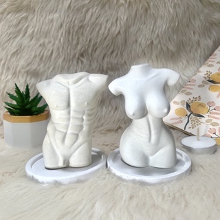 Mini Male & Female Torso Art Sculpture Statue Craft Decorations Aesthetic Table Design