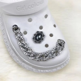 ✈❍❆1pc 15CM Jibbitz Chain Diamond-studded Acrylic Chain Hole Shoes Decorative Buckle CROC Accessorie
