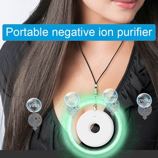 doughnut Wearable Negative Ion Air Purifier Car Ioniser Air Freshener Cleaner Personal Ionizer Necklace Negative Ion Ozone For Adults Kids