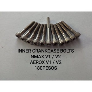 STAINLESS INNER CRANKCASE BOLTS FOR NMAX , AEROX
