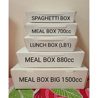 50PCS PER PACK Spaghetti box, MEAL BOX 700cc, MEAL BOX 880cc, Lunch box (LB1) and 1500cc