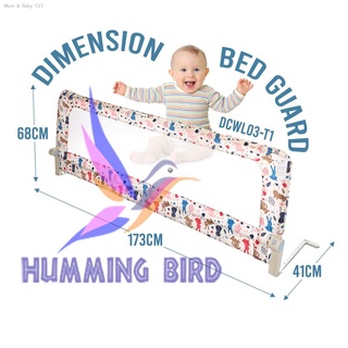 ✑♤baby crib﹍✑♗Hummingbird DCWL-03 Baby Bed Guard Infant Bedside Safe Protective Barrier