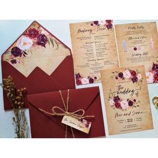 Elegant Wedding invitation with Envelope w/ Liner customized