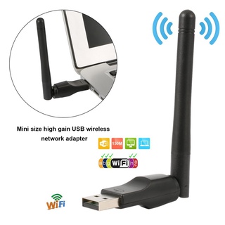 【Ready Stock】♚❡✥Mini Wireless USB WiFi 150M Network Card LAN Adapter Dongle for PC Laptop