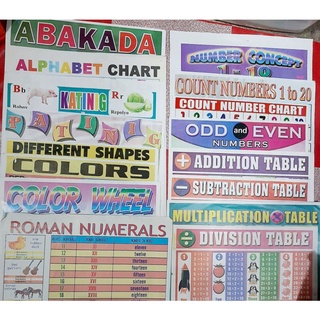 CHART EDUCATIONAL...assorted (sold per piece)