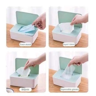 Simple tissue box Mask box Household desktop dustproof desktop sealed wet tissue storage box