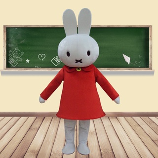 Smart Rabbit Miffy Rabbit Anime Mascot Costume for Adult Halloween Christmas Easter Carnival Birthda