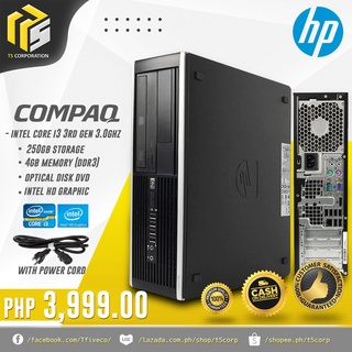 Desktop Hp Compaq Intel Core i3 3rd@processor 4GB 320GB HDD DVD