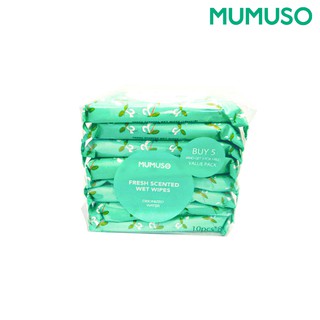 MUMUSO Fresh Scented Wet Wipes 10 Piece Pack * 8 Packs (Buy 5 Get 3)