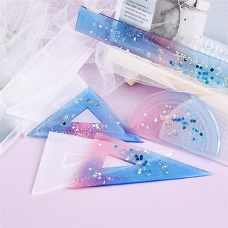 UV Expoxy Resin Silicone Molder Protractor Triangle Ruler Right Angle Ruler Resin Mould DIY Jewelry Making Tools