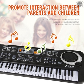 ☀61 Keys Black Digital Music Electronic Keyboard Key Board Electric Piano Kids Gift Musical I
