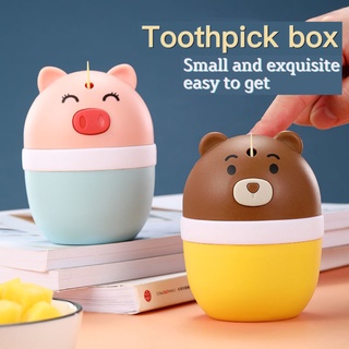 [Ready stock]Creative toothpick box automatic toothpick holder home restaurant cartoon toothpick jar