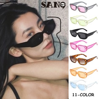 【Ready Stock】Fashion Hip-hop New Rectangle Sunglasses Women/Men Unisex 11 Colors