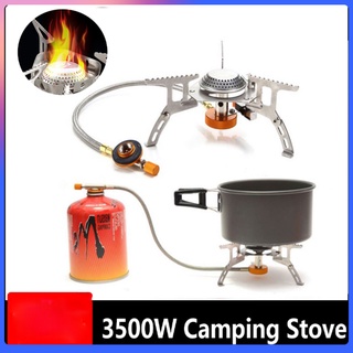 3500w Burner Portable foldable camping stove with burane adapter Outdoor gas stove set