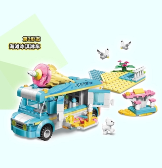 Lego Friends City Building Blocks Sets Kits Friends House Bedroom Kitchen Model 3 IN 1 Deform Brinquedos Educational Toys for Girls (6)