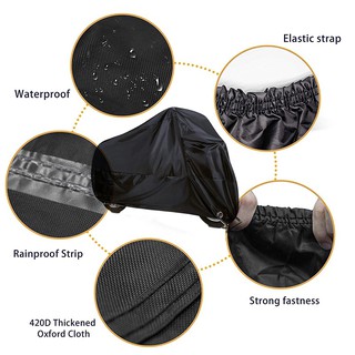 FitHome Motorcycle Cover Waterproof Outdoor Dustproof Anti-snow Rainproof Sunscreen Protection Cover (6)