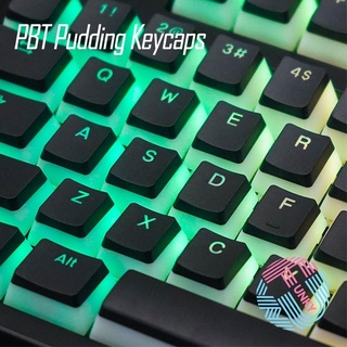 108 Key PBT Pudding Keycaps Two-color Light Transmission RGB Keycap For Mechanical Keyboard