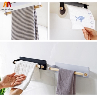 Adhesive Paper Towel Holder Rack Under Cabinet for Bathroom Kitchen (7)