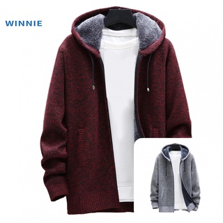 [winnie] Autumn Winter Sweater Coat Zipper Closure Warm Sweater Coat Thick Outerwear