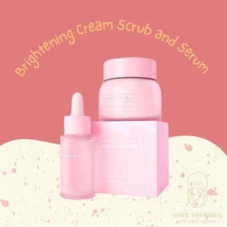 The Daily Glow Brightening Cream Scrub and Serum