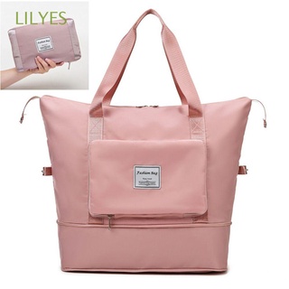 LILYES 8 Colors Travel Duffle Bags Travel Luggage Storage Bag Folding Travel Bags Women Waterproof Foldable Shopping Bag Multifunctional Oxford Shoulder Bag/Multicolor