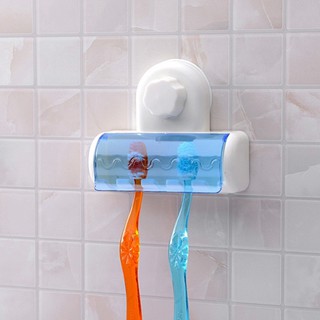 NHPH Toothbrush Holder Family Toothbrush Suction Cups Holder Wall Stand (1)