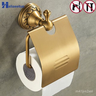 Nail Free Bathroom toilet Paper Holders Brass Bathroom Wall Mount Roll Tissue Rack Roll paper holder