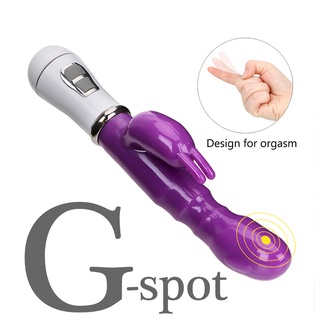 8 Speed Silicone Dildo Dual double G-spot Vibrator Adult Sex Toys for Women Purple