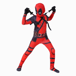 Deadpool Costume Cosplay Children Adult Superhero Halloween kids Carnival Party Boy Suit Dress Up k
