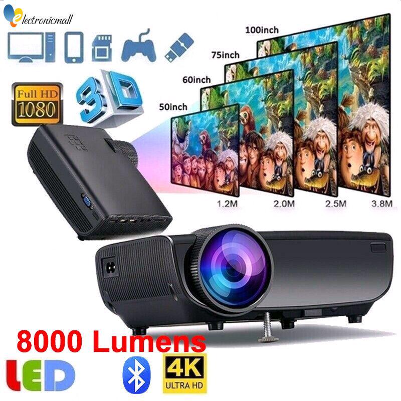 1080P 3D 4K HD 45W LED Projector Home Theater Cinema for Android/IOS Elec (1)