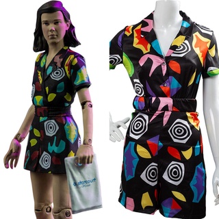 In Stock Fast delivery Stranger Things Season 3 Cosplay 11 Eleven Dress Costume Fancy Party Dress For Girls Women summer t short top
