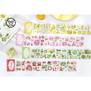 Fruity PET Stickers Washi tape DIY Designs with free washi tape board STR109