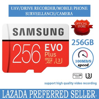 （Spot Goods3－5Days）SAMSUNG EVO+ Micro SD 256GB SDHC 80mb/s Grade Class10 Memory Card C10 UHS-I TF/SD