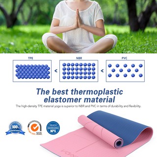 [Lowest] Lixada Non Slip Yoga Mat 6mm Certified TPE Eco Friendly Lightweight Pilates Exercise Yoga Mat with Body alignment lines (7)