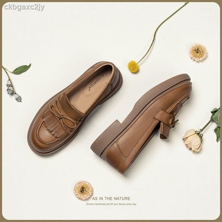 leather shoes◊☜■Qingwantian tassel loafers women 2021 spring Japanese women s shoes flat British sty