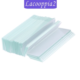 [LACOOPPIA2] 50 PC Pack Blank Glass Microscope Slides Plain Clear/Cut Edge Pre-cleaned Lwqo