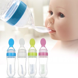 ZW PH NEWBORN baby 90ml Infant Soft Silicone Spoon Feeding Bottle Baby Rice Cereal Eat-bottle