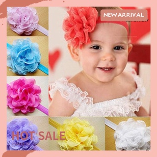 【TS】 Cute Toddler Baby Girls' Flower Headband Elastic Hair Band Headwear Headdress